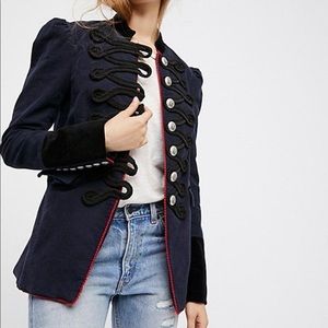 Free People Seemed and Structured Military Jacket